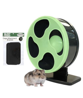 Silent Runner- 9 Regular - Exercise Wheel + Stand + Cage Attachment (Glow in The Dark)