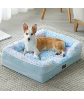WNPETHOME Waterproof Dog Beds for Medium Dogs, Orthopedic Medium Dog Bed with Sides, Big Dog Couch Bed with Washable Removable Cover, Pet Bed Sofa with Non-Slip Bottom for Sleeping