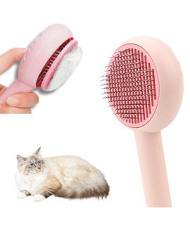 cat Brush with Release Button, Furcare Self cleaning cat Brush, cat grooming Brush, cat Brush for Shedding, cat Hair Brush, Puppy Brush, Kitten Brush, cat Brush for Long Haired cats and Indoor cats