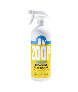 Zoop Pet Odor Pro Eliminator Spray for Strong Pet Odors, Natural, Powerful Heavy Duty Formula. Removes Pet Urine Odor, Safe for All Surfaces - 32 oz. (Odor Eliminator - 32 OZ)