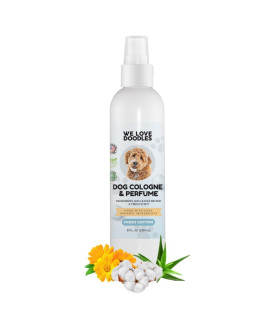 Dog Cologne & Perfume, Deodorizing, Organic, Made In USA, Long Lasting After Bath Deodorizer, Deodorant For Smelly Dogs, Pawfume For Pets, Odor Eliminator Spray Puppies, Fresh Cotton [We Love Doodles]
