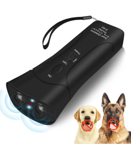 AUBNICO Anti Barking Device, 3 Mode Upgraded Dual Sensor Dog Barking Control Devices, 33Ft Ultrasonic Dog Barking Deterrent Pet Behavior Training Tool for Almost Dogs Indoor Outdoor, New-Black2023