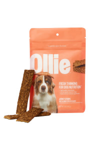 Ollie Beef and Sweet Potato Jerky Recipe Dog Treats - Dog Jerky Treats All Natural - Healthy Dog Treats - Beef Jerky for Dogs - Real Meat Dog Treats 5 Oz.