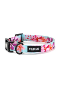 Wolfgang Premium Adjustable Dog Training Collar for Small Medium Large Dogs, Made in USA, DigiFloral Print, Large (1 Inch x 18-26 Inch)