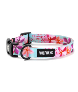 Wolfgang Premium Adjustable Dog Training Collar for Small Medium Large Dogs, Made in USA, DigiFloral Print, Large (1 Inch x 18-26 Inch)