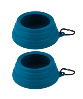 OHMO-Collapsible Dog Water Bowl Anti Tip Over No Spill from Car Movement(2 Packs, Medium) Travel Dog Bowls, Less Splash Portable Cat Accessories for Pet Road Trip