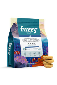 FURRY WONDER Freeze Dried Raw Cat Food Grain Free Mighty Nuggets for Cats 16oz High Protein Cat Food for All Breeds and Life Stages (16 Ounce (453g), Skin & Coat Vitalize)