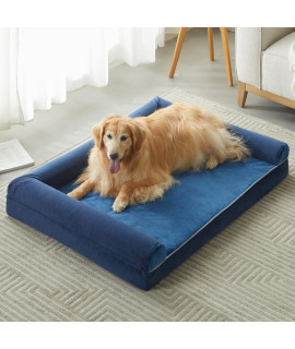 BFPETHOME XL Dog Beds for Extra Large Dogs, XL Dog Bed, Extra Large Dog Bed Washable, Jumbo Dog Bed with Removable Cover, Waterproof Lining and Nonskid Bottom, Egg-Crate Foam Pet Sofa Bed
