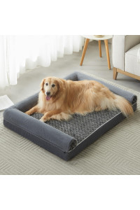 BFPETHOME Washable Dog Beds for Large Dogs, Orthopedic Dog Bed Large, Big Dog Couch Bed with Removable Washable Cover, Waterproof Lining and Nonskid Bottom, Egg-Crate Foam Pet Sofa Bed for Sleeping