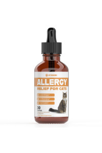 Allergy Relief for Cats Helps to Naturally Support Allergy & Itch Relief for Cats Cat Allergy Cat Itch Relief Cat Itchy Skin Relief Cat Sneezing Cat Supplements & Vitamins 1 fl oz