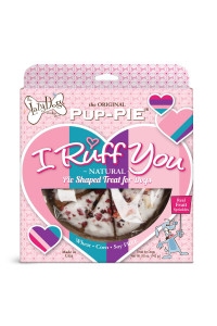 The Lazy Dog Cookie Co, I Ruff You Pup-Pie, Happy Birthday Dog Treats, Gotcha Day, Valentine? Day, Dog Party Snack, Made in USA, 6 in., 5 oz. (Pack of 1)