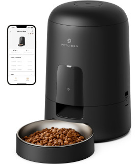 PETLIBRO Automatic Cat Feeder, WiFi Automatic Cat Food Dispenser Rechargeable Battery-Operated with 30-Day Life, AIR Pet Feeder for Cat & Dog, Timed Cat Feeder 1-6 Meals Control, 2L Auto Cat Feeder