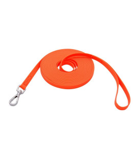 Waterproof Dog Training Leash 50FT 30FT 15FT 10FT 5FT Heavy Duty Recall Long Lead for Large Medium Small Dogs (50FT, Orange)