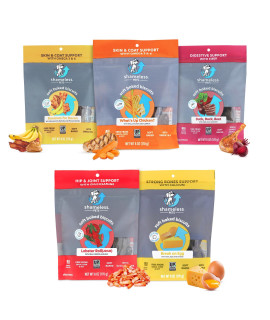 Shameless Pets Soft-Baked Dog Treats, Meat Variety 5-Pack - Natural & Healthy Dog Chews for Small, Medium & Large Dogs - Dog Biscuits Baked & Made in USA, Free from Grain, Corn & Soy