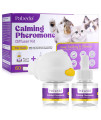 NATURE ZIRAN Cat Calming Pheromone Diffuser, 2 in 1 Cat Calming Starter Kit (Diffuser Head + 2pcs 48ml Vial) for 60 Days Use, Enhanced Cat Calming Diffuser Kit for Cat Anxiety Relief