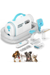 Uproot Clean Pet Grooming Vacuum Kit - Cat & Dog Hair Vacuum Groomer with Brush, Detangle, Deshed, Trim, Clean, & Dry Attachments - Complete Cat & Dog Grooming Vacuum for Shedding Pets