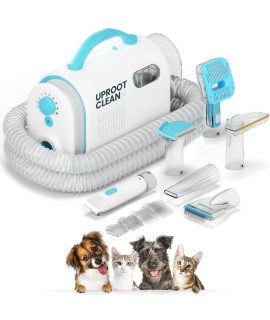 Uproot Clean Pet Grooming Vacuum Kit - Cat & Dog Hair Vacuum Groomer with Brush, Detangle, Deshed, Trim, Clean, & Dry Attachments - Complete Cat & Dog Grooming Vacuum for Shedding Pets