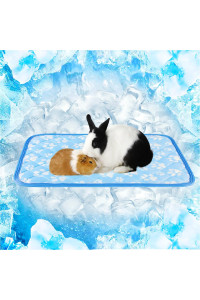Rywell Self-Cooling Mat for Dogs Small,Cats,Rabbit&Guinea Pig cage Liners 24'' x 18''- Endothermic Color Changing Arc-Chill Cooling Fiber - Washable Non-Toxic Summer Pet Bed, Non-Slip, Foldable