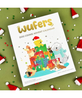Wufers Advent Calendar Dog Cookie Box Handmade Hand-Decorated Dog Treats Dog Gift Box Made with Locally Sourced Natural Ingredients (Advent 2023)