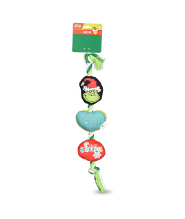 Dr. Seuss for Pets How The Grinch Stole Christmas 14 Grinch Rope Toy for Dogs Squeaky Dog Toys, Rope Dog Toys, Holiday Toys for Dogs, Pet Christmas Stocking Gifts The Grinch Dog Toys