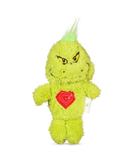 Dr. Seuss for Pets How The Grinch Stole Christmas 12 Holiday Grinch Growing Heart Crinkle Flattie Toy for Dogs Squeaky Dog Toys, Plush Dog Toys, Holiday Toys for Dogs