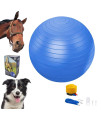 Dawpet 30 Herding Ball - Herding Horse Ball Toys for Horses Mega Herding Dog Balls with Hand Pump, Blue Anti-Burst Training Soccer Ball for Horses