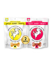 Jazzy Jerky Treats Splash & Cluck 2-Pack, Salmon and Chicken with Prebiotics for Gut & Immune Health, Omega 3s & 6s for Skin & Coat Health, Made in USA, Small-Large Dogs, 20 oz