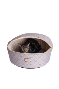 Armarkat Cat Bed Model C33HQH/MH-S, Small, Pale Silver and Beige