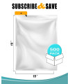 Pack of 500 Jumbo Laminated Vacuum Pouches 10 x 28 clear Poly-Nylon Vacuum Food Bags 10x28 Thickness 3 mil Plastic Bags for Packing and Storing Perfect for Industrial Food Service(D0102HIZ26W)