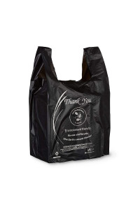 Pack of 700 Thank You Plastic Bags 12 x 6 x 22 White carry-Out T-Shirt Bags 12x6x22 Thickness 18 Micron Preprinted Shopping Bags Durable Poly Bags for Retail Stores Restaurant clothes(D0102HIZVZW)