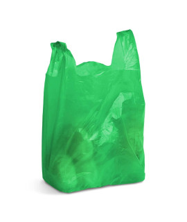 Pack of 400 Blue T-Shirt Plastic Bags 18 x 8 x 32 carry-Out Bags 18x8x32 Thickness 18 Micron Unprinted Shopping grocery Bags Handled High Density Polyethylene Bags for Stores Restaurants(D0102HIZcAY)