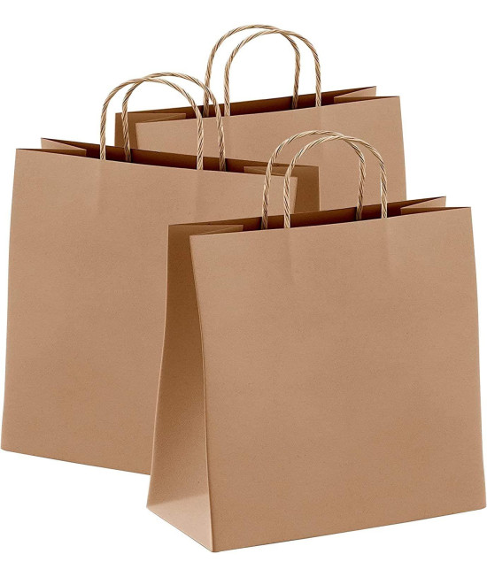 PUREVAcY Teal Kraft Paper Bags 16 x 6 x 12 in Bulk Pack of 25 Large Favor Shopping Bags with Handles craft Recycled Paperbags without Logo for Small Business Retail Party carrier(D0102HIZ4YW)