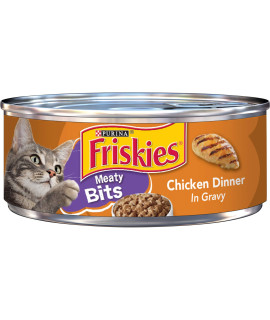 Purina Friskies Gravy Wet Cat Food, Meaty Bits Chicken Dinner - 5.5 oz. Can