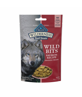 Blue Buffalo Wilderness Trail Treats Wild Bits High Protein Grain Free Soft-Moist Training Dog Treats, Salmon Recipe 4-oz Bag