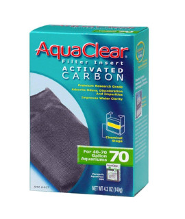Aquaclear Activated Filter carbon Set of 2] Size: 70 gallon - 42 oz