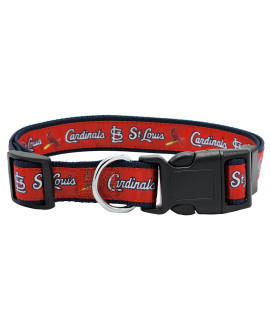 MLB St. Louis Cardinals Licensed PET COLLAR- Heavy-Duty, Strong, and Durable Dog Collar. Available in 29 Baseball Teams and 4 Sizes
