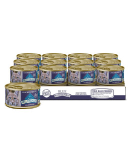 Blue Buffalo Wilderness High Protein Grain Free, Natural Adult Pate Wet Cat Food, Chicken 3-oz cans (Pack of 24)