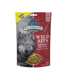 Blue Buffalo Wilderness Trail Treats Wild Bits High Protein Grain Free Soft-Moist Training Dog Treats, Salmon Recipe 10-oz Bag