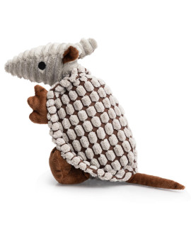 Hollypet Dog Toys, Plush Dog Toys, Squeaky Dog Toys, Stuffed Toys for Small Medium Large All Breed Sizes Dogs, Big Armadillo Animals Toy, Puppy Chew Toy with Clean Teeth, Gray