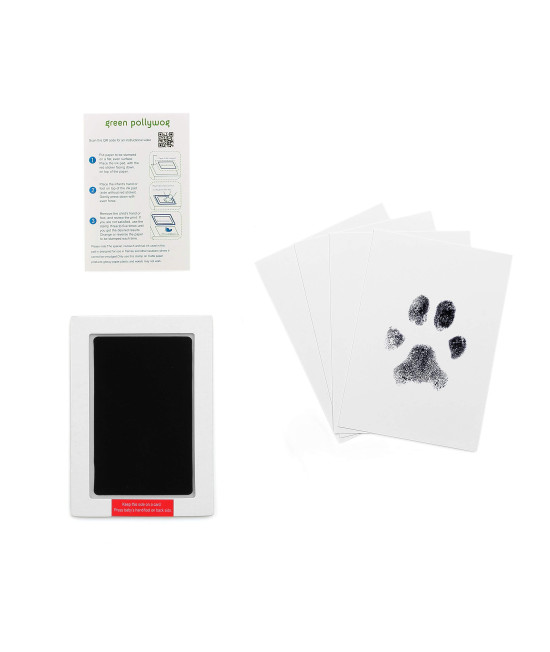 Green Pollywog - Extra-Large Clean Touch Inkless Ink Pad for Pets, Dogs & Cats Non-Toxic Paw Print Stamp Kit Dog Paw Print Kit Cat Footprint Keepsake (1-Pack)