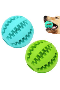 Sunglow 2 Pack Dog Toy Ball,Nontoxic Bite Resistant Teething Toys Balls for Small/Medium/Large Dog and Puppy Cat, Dog Pet Food Treat Feeder Chew Tooth Cleaning Ball Exercise Game IQ Training Ball