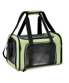 Henkelion Cat Carriers Dog Carrier Pet Carrier for Small Medium Cats Dogs Puppies up to 15 Lbs, Airline Approved Small Dog Carrier Soft Sided, Collapsible Travel Puppy Carrier - Green