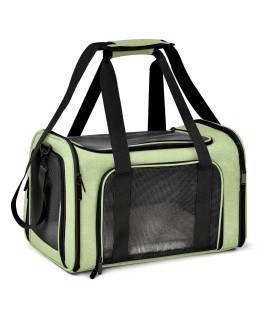 Henkelion Cat Carriers Dog Carrier Pet Carrier for Small Medium Cats Dogs Puppies up to 15 Lbs, Airline Approved Small Dog Carrier Soft Sided, Collapsible Travel Puppy Carrier - Green