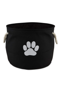 Bone Dry Pet Storage collection collapsible Bin, Small Round, Black