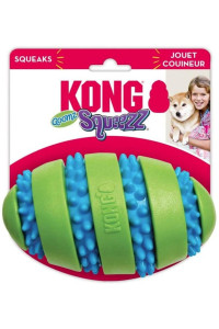 KONG Goomz Squeezz Football Squeaker Dog Toy