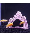 ALEGI Aquarium Ceramic Decoration Mountain, Cave Rock for Cichlids, Betta Fish Tank (Mountain)