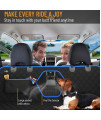 Active Pets Back Seat Cover for Dogs - XL Dog Hammock for Car w/ Mesh Window - Non-Slip, Waterproof Back Seat Protector for Travel - Blue