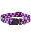 Valentine Dog Collar with Bowtie, Heart Bow Tie, Valentine's for Large, Medium and Small Dogs (Large, Valentine's Pink Hearts)
