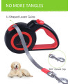 Chew Proof Retractable Dog Leash with 2 Heavy Duty Anti-Chewing Wire Ropes, 16FT Leashes 360 Tangle Free for 2 Dogs, Dual Dog Lead for Small/Medium/Large Dogs by Lanwandeng