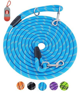 Long Dog Leash for Dog Training 16FT/30FT/50FT/100FT, Reflective Threads Rope Check Cord Dog Leash, Heavy Duty Dog Lead for Large Medium Small Dogs Walking Playing, Camping, or Yard